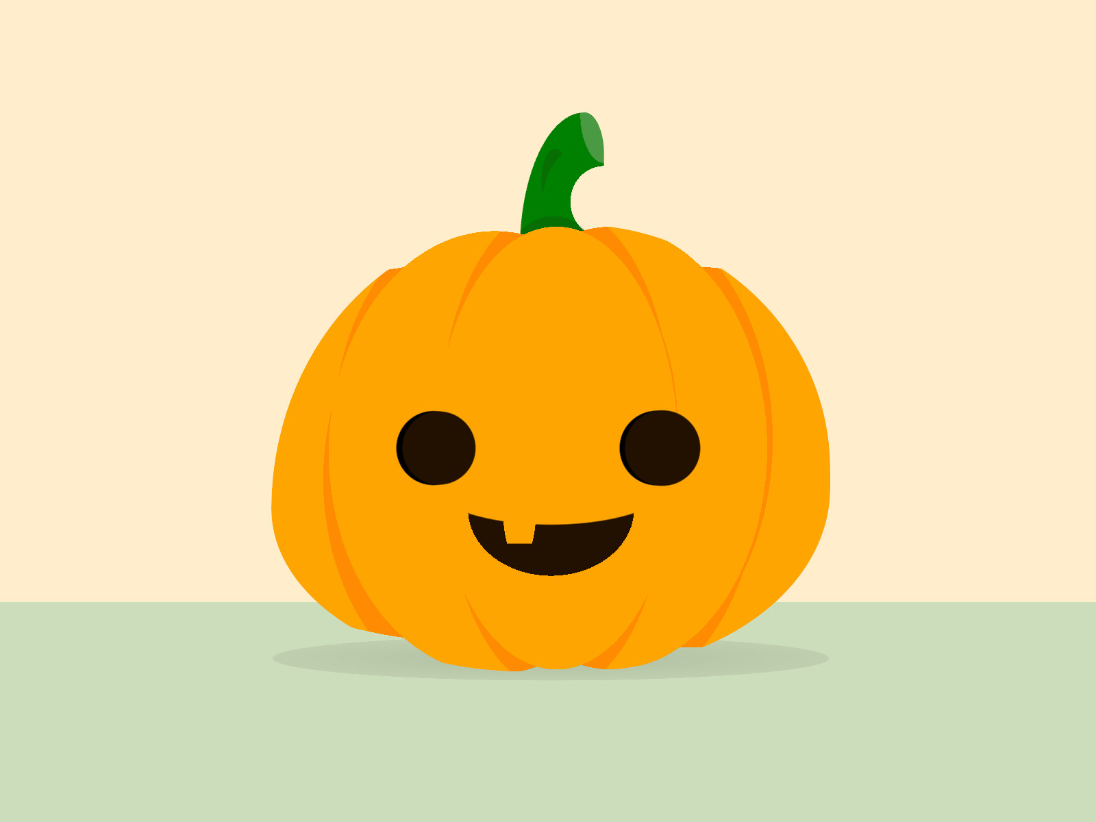 Cartoon of a carved pumpkin