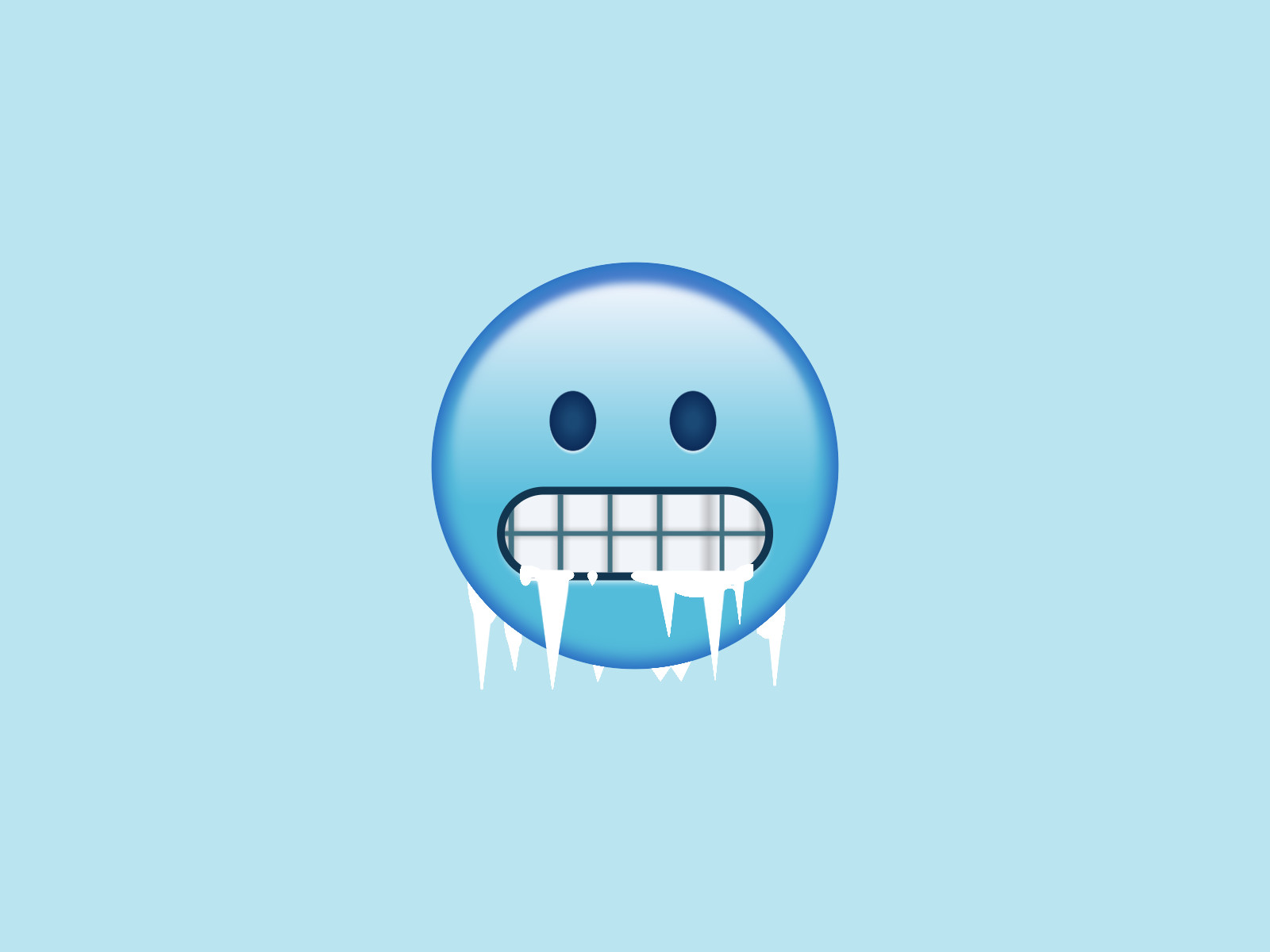 Cartoon of the cold emoji