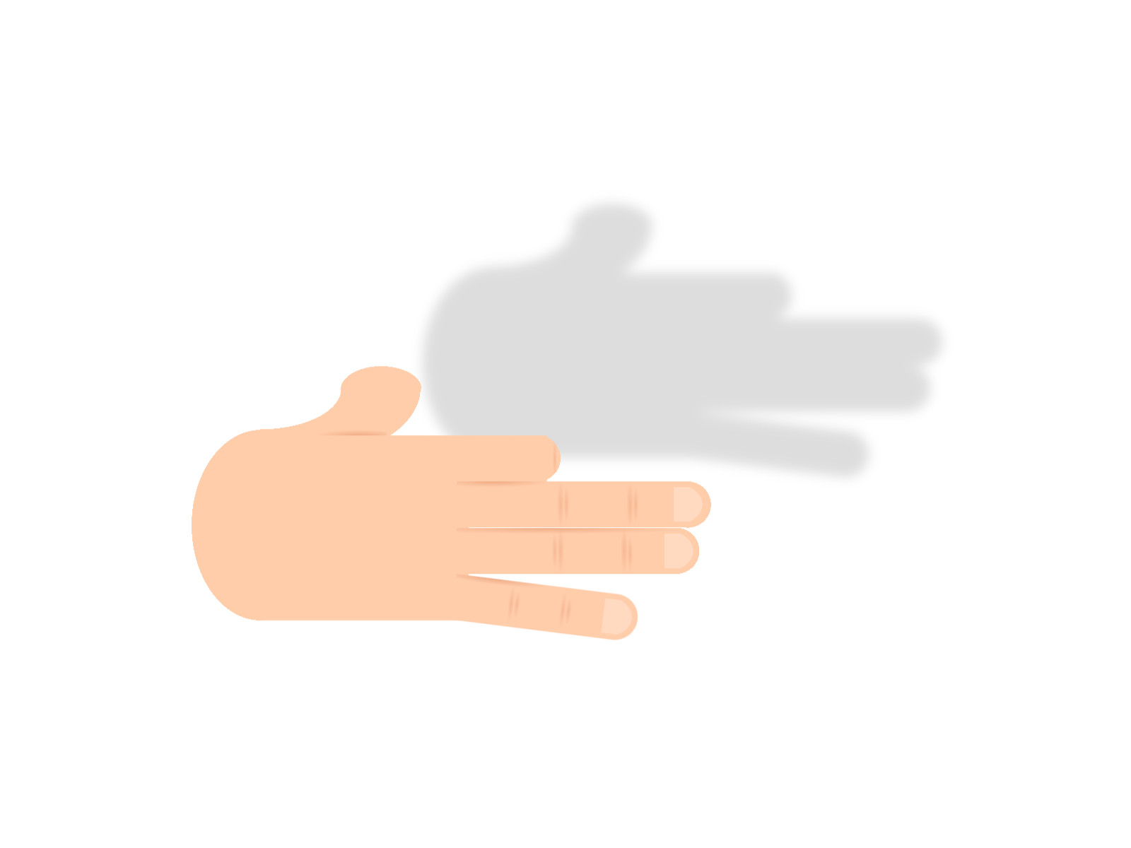 Cartoon of a hand making hand shadows